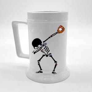 Dabbing Skeleton Baseball Glove Catch Dab Beer Stein