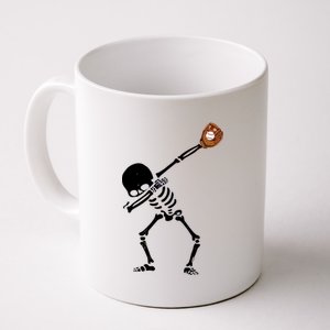 Dabbing Skeleton Baseball Glove Catch Dab Coffee Mug