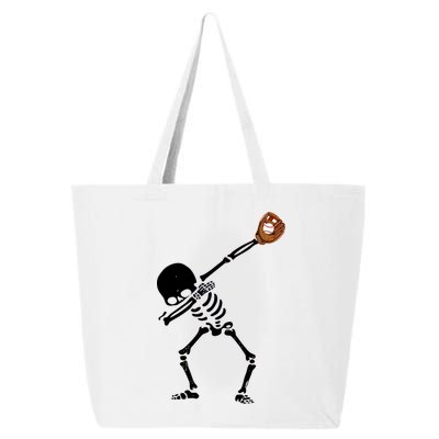 Dabbing Skeleton Baseball Glove Catch Dab 25L Jumbo Tote