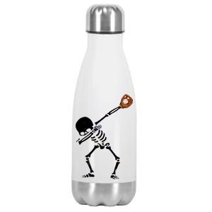 Dabbing Skeleton Baseball Glove Catch Dab Stainless Steel Insulated Water Bottle