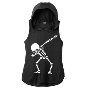 Dabbing Skeleton Dab Ladies PosiCharge Tri-Blend Wicking Draft Hoodie Tank