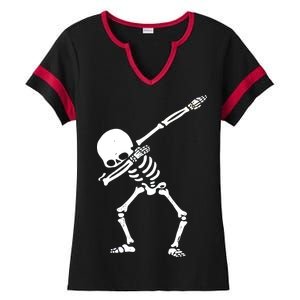 Dabbing Skeleton Dab Ladies Halftime Notch Neck Tee