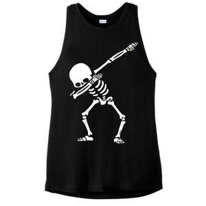 Dabbing Skeleton Dab Ladies PosiCharge Tri-Blend Wicking Tank