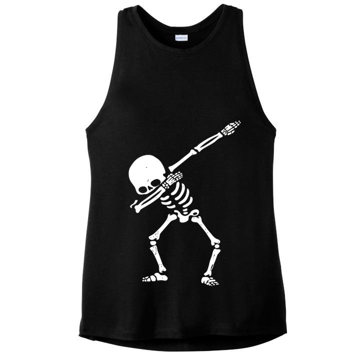 Dabbing Skeleton Dab Ladies PosiCharge Tri-Blend Wicking Tank