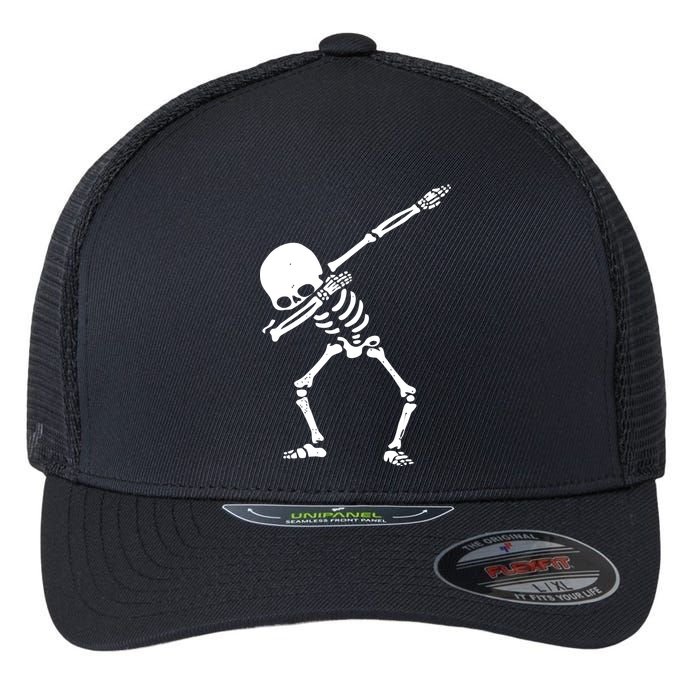 Dabbing Skeleton Dab Flexfit Unipanel Trucker Cap