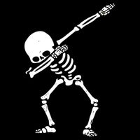 Dabbing Skeleton Dab Button