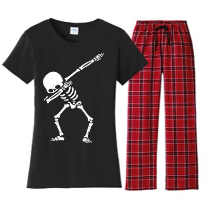 Dabbing Skeleton Dab Women's Flannel Pajama Set