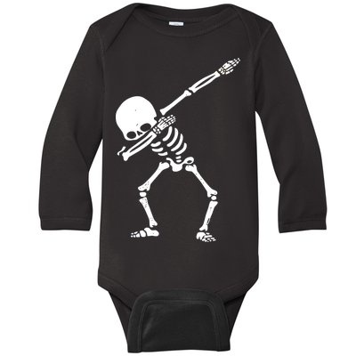 Dabbing Skeleton Dab Baby Long Sleeve Bodysuit