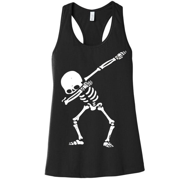 Dabbing Skeleton Dab Women's Racerback Tank