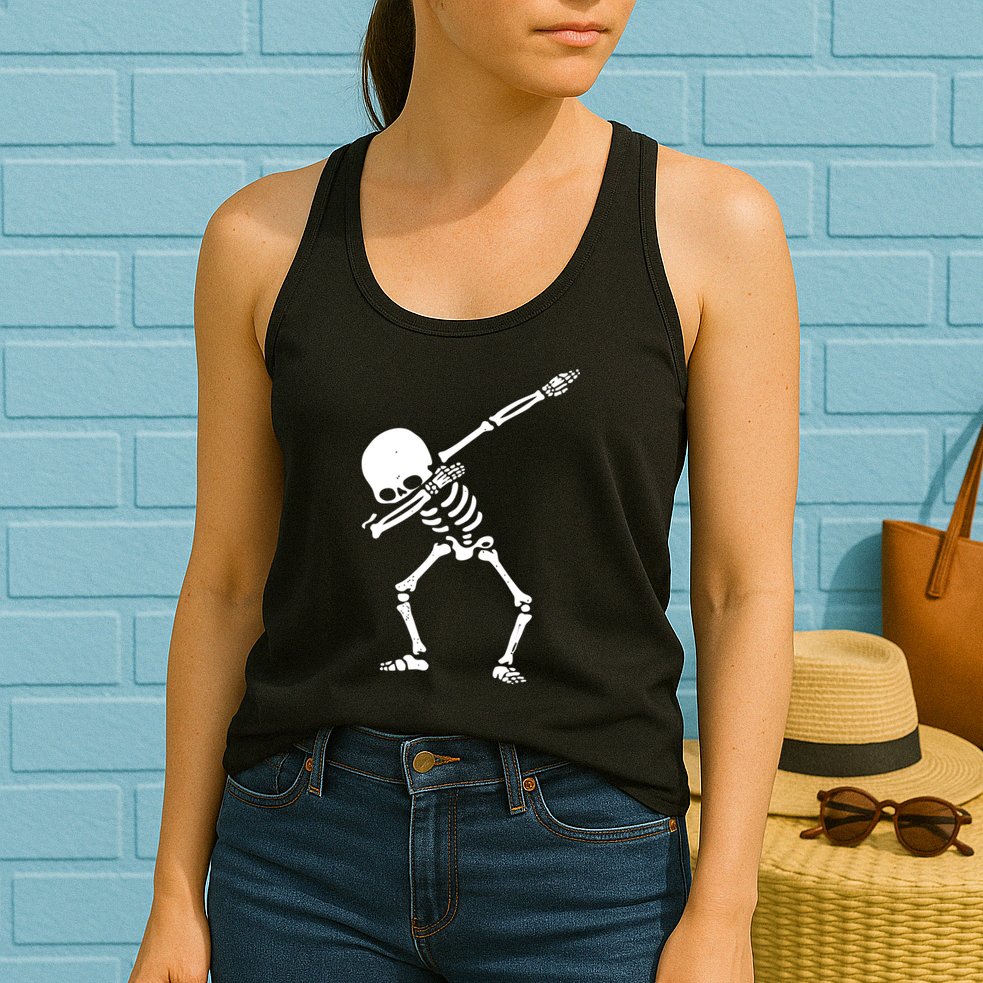 Dabbing Skeleton Dab Womens Tank Top