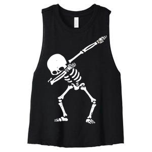 Dabbing Skeleton Dab Women's Racerback Cropped Tank