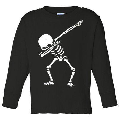 Dabbing Skeleton Dab Toddler Long Sleeve Shirt