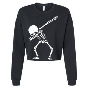 Dabbing Skeleton Dab Cropped Pullover Crew