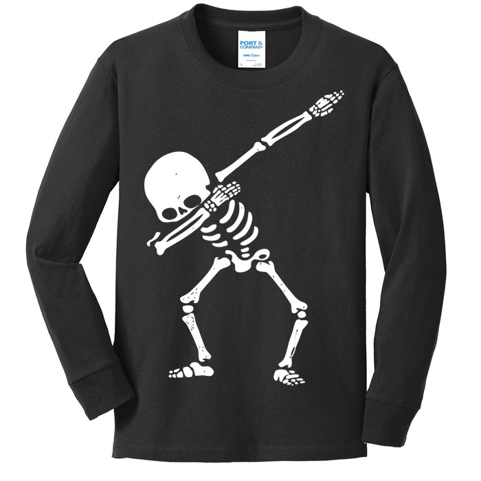 Dabbing Skeleton Dab Kids Long Sleeve Shirt