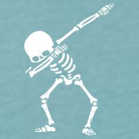 Dabbing Skeleton Dab Sueded Cloud Jersey T-Shirt