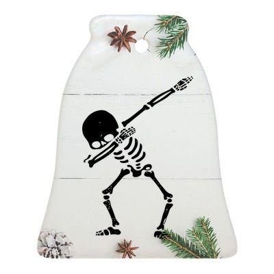 Dabbing Skeleton Dab Ceramic Bell Ornament