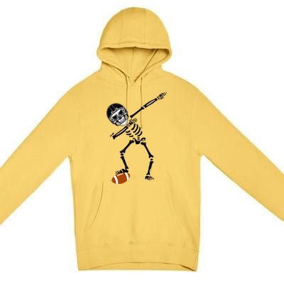 Dabbing Skeleton Football Dab Touchdown TD Premium Pullover Hoodie