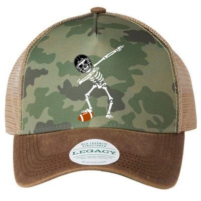 Dabbing Skeleton Football Dab Touchdown TD Legacy Tie Dye Trucker Hat