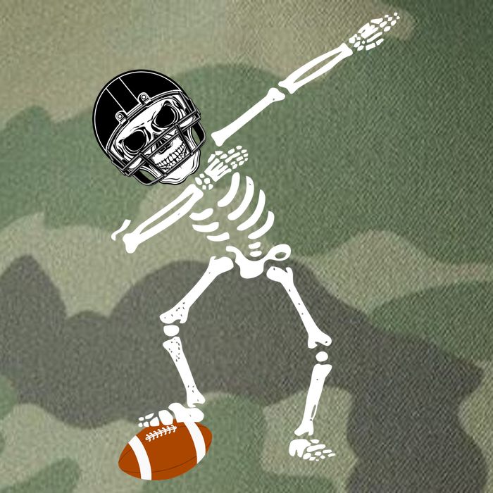 Dabbing Skeleton Football Dab Touchdown TD Legacy Tie Dye Trucker Hat