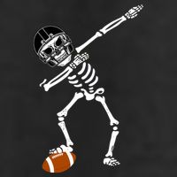 Dabbing Skeleton Football Dab Touchdown TD Garment-Dyed Fleece Hoodie