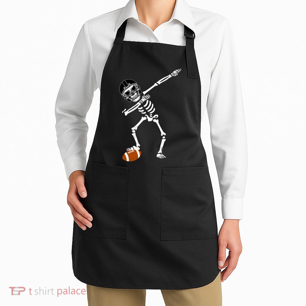 Dabbing Skeleton Football Dab Touchdown TD Apron