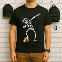 Dabbing Skeleton Football Dab Touchdown TD T-Shirt