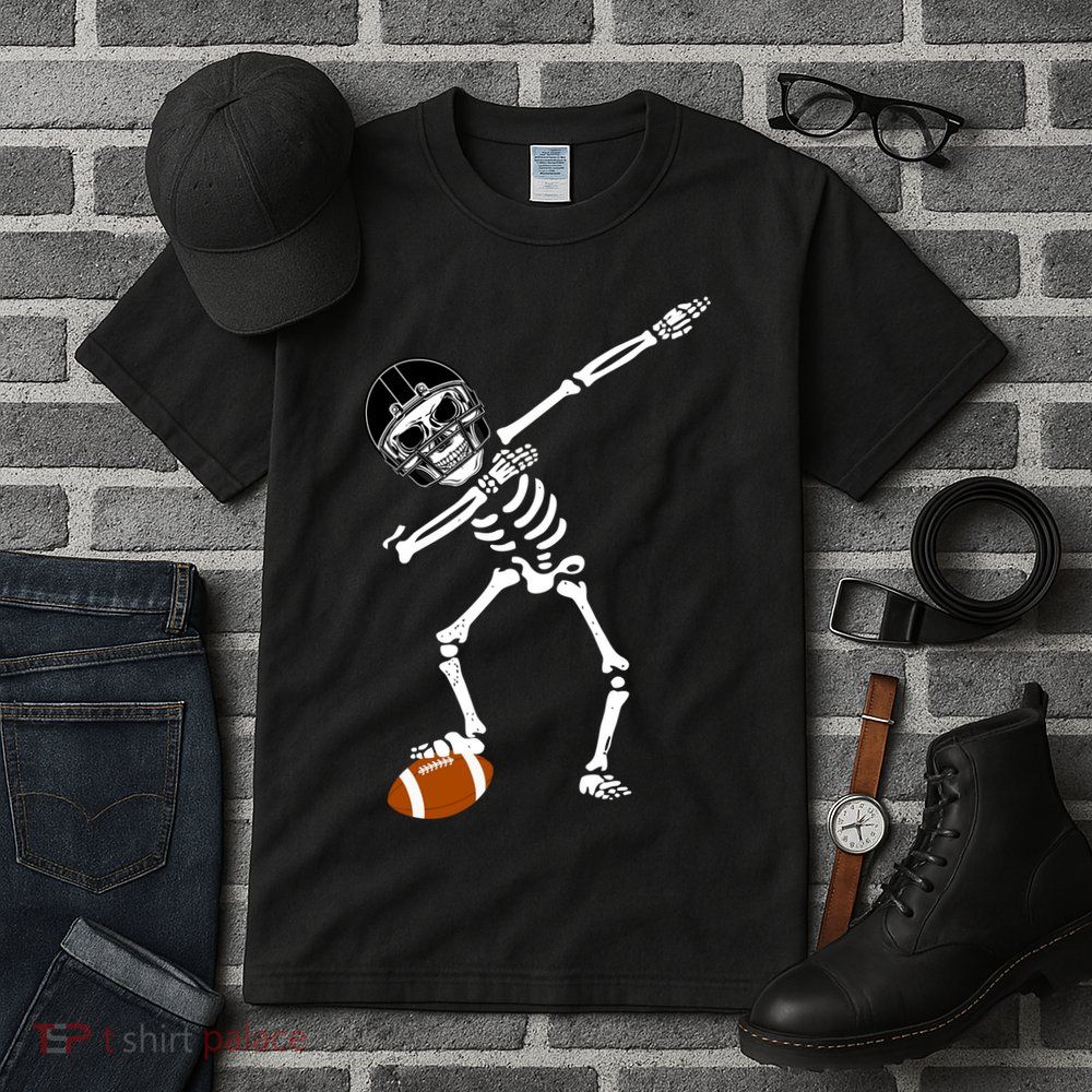Dabbing Skeleton Football Dab Touchdown TD Tall T-Shirt