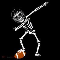 Dabbing Skeleton Football Dab Touchdown TD Tall T-Shirt