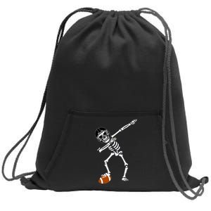 Dabbing Skeleton Football Dab Touchdown TD Sweatshirt Cinch Pack Bag