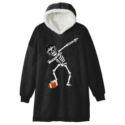 Dabbing Skeleton Football Dab Touchdown TD Hooded Wearable Blanket