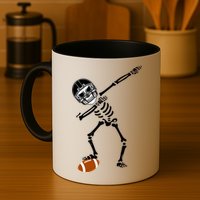 Dabbing Skeleton Football Dab Touchdown TD Mug