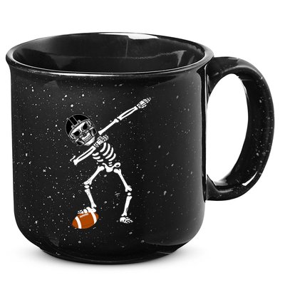 Dabbing Skeleton Football Dab Touchdown TD 15oz Campfire Ceramic Mug