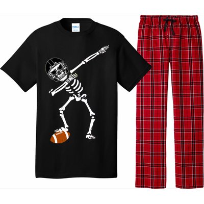 Dabbing Skeleton Football Dab Touchdown TD Pajama Set