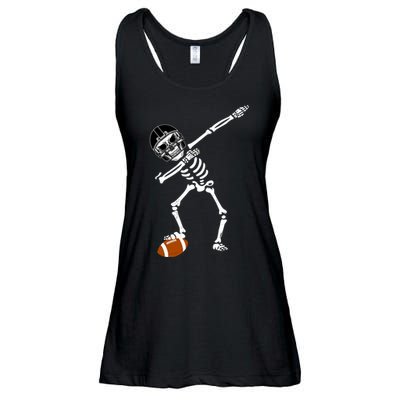 Dabbing Skeleton Football Dab Touchdown TD Ladies Essential Flowy Tank