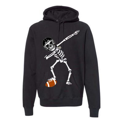 Dabbing Skeleton Football Dab Touchdown TD Premium Hoodie