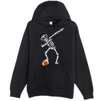 Dabbing Skeleton Football Dab Touchdown TD Premium Pullover Hoodie