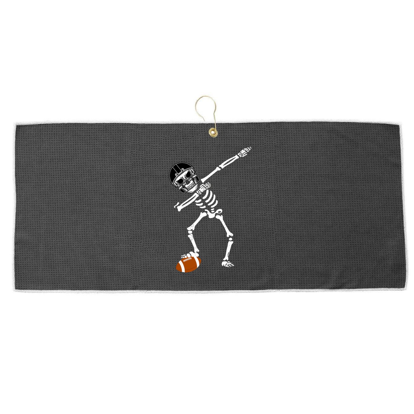 Dabbing Skeleton Football Dab Touchdown TD Large Microfiber Waffle Golf Towel