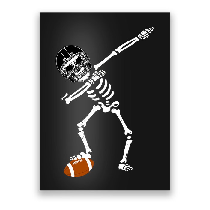 Dabbing Skeleton Football Dab Touchdown TD Poster