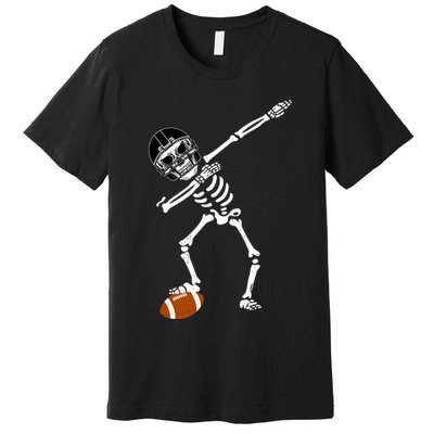 Dabbing Skeleton Football Dab Touchdown TD Premium T-Shirt