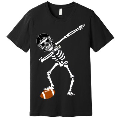 Dabbing Skeleton Football Dab Touchdown TD Premium T-Shirt