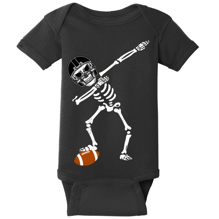 Dabbing Skeleton Football Dab Touchdown TD Baby Bodysuit