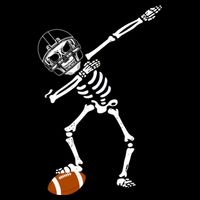 Dabbing Skeleton Football Dab Touchdown TD Baby Bodysuit