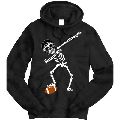 Dabbing Skeleton Football Dab Touchdown TD Tie Dye Hoodie