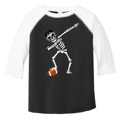Dabbing Skeleton Football Dab Touchdown TD Toddler Fine Jersey T-Shirt