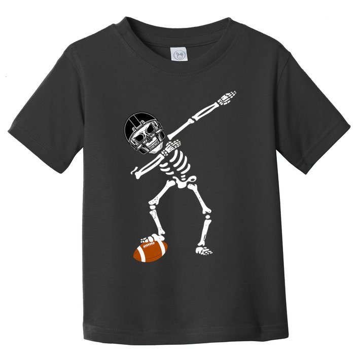 Dabbing Skeleton Football Dab Touchdown TD Toddler T-Shirt