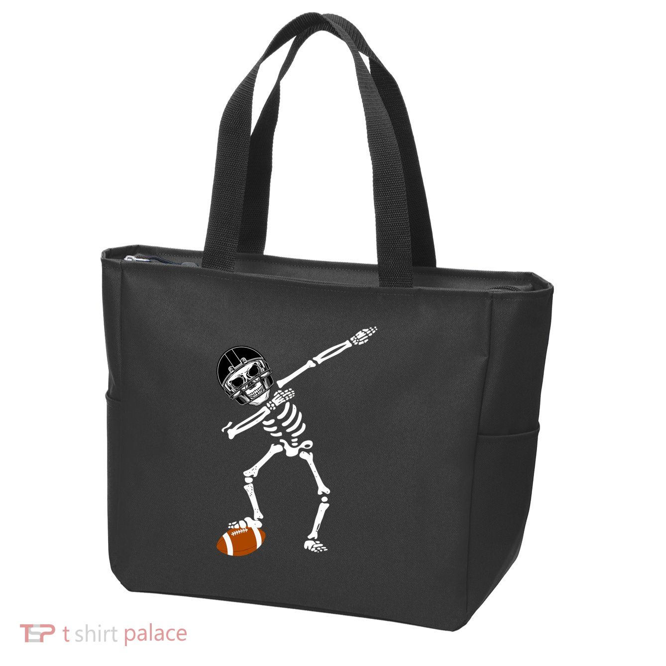 Dabbing Skeleton Football Dab Touchdown TD Zip Tote Bag