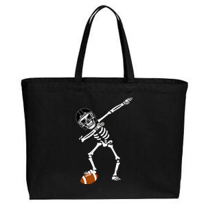 Dabbing Skeleton Football Dab Touchdown TD Cotton Canvas Jumbo Tote