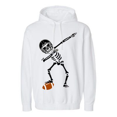 Dabbing Skeleton Football Dab Touchdown TD Garment-Dyed Fleece Hoodie