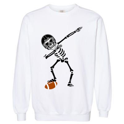 Dabbing Skeleton Football Dab Touchdown TD Garment-Dyed Sweatshirt