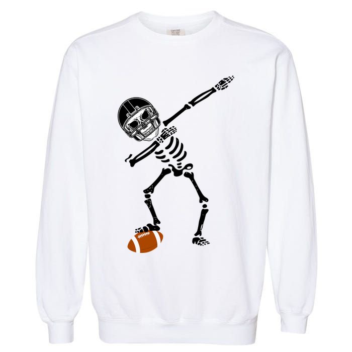 Dabbing Skeleton Football Dab Touchdown TD Garment-Dyed Sweatshirt